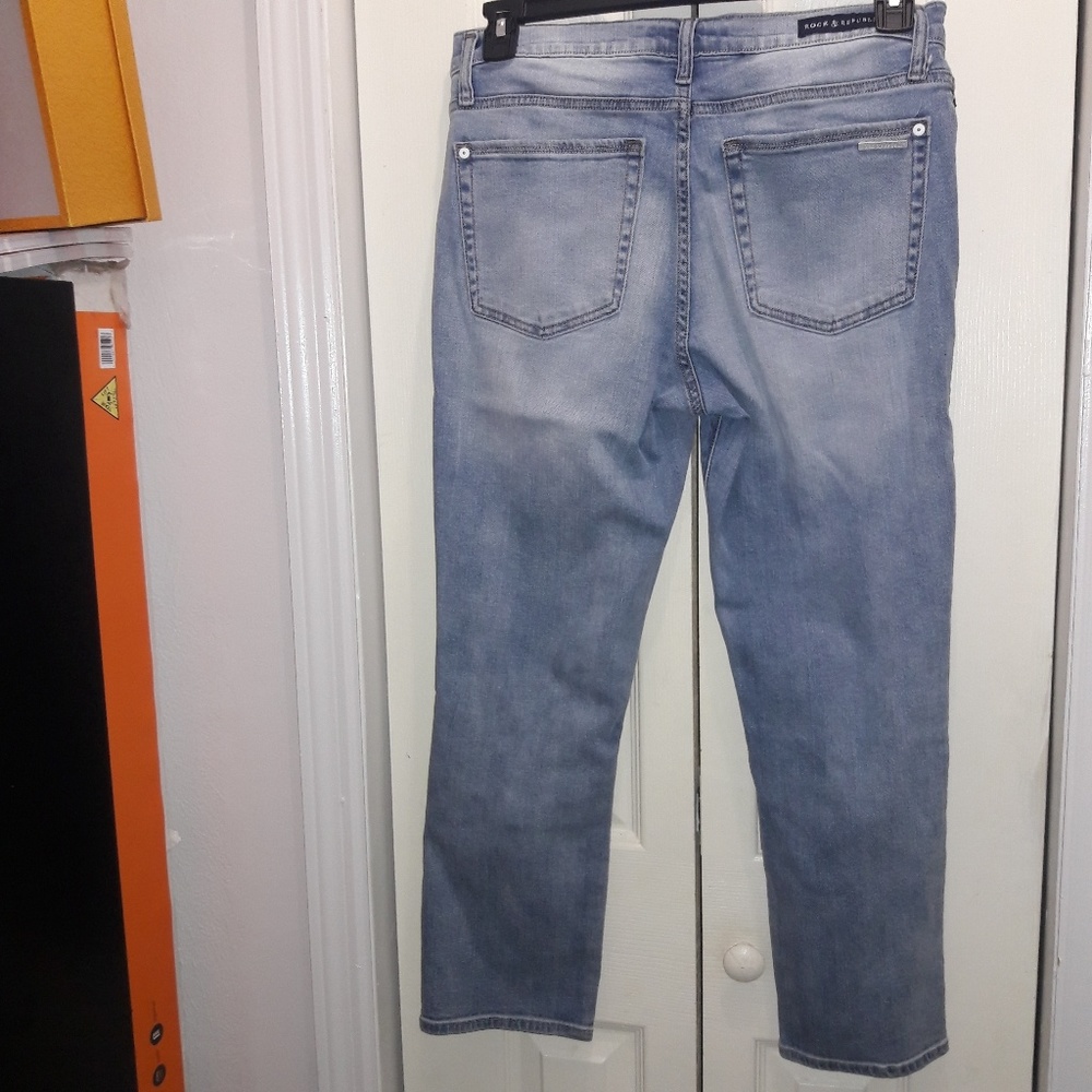 HP⬇45 NWOT Rock&Republic Kaia Ripped Crop Jeans 12 - Picture 7 of 7